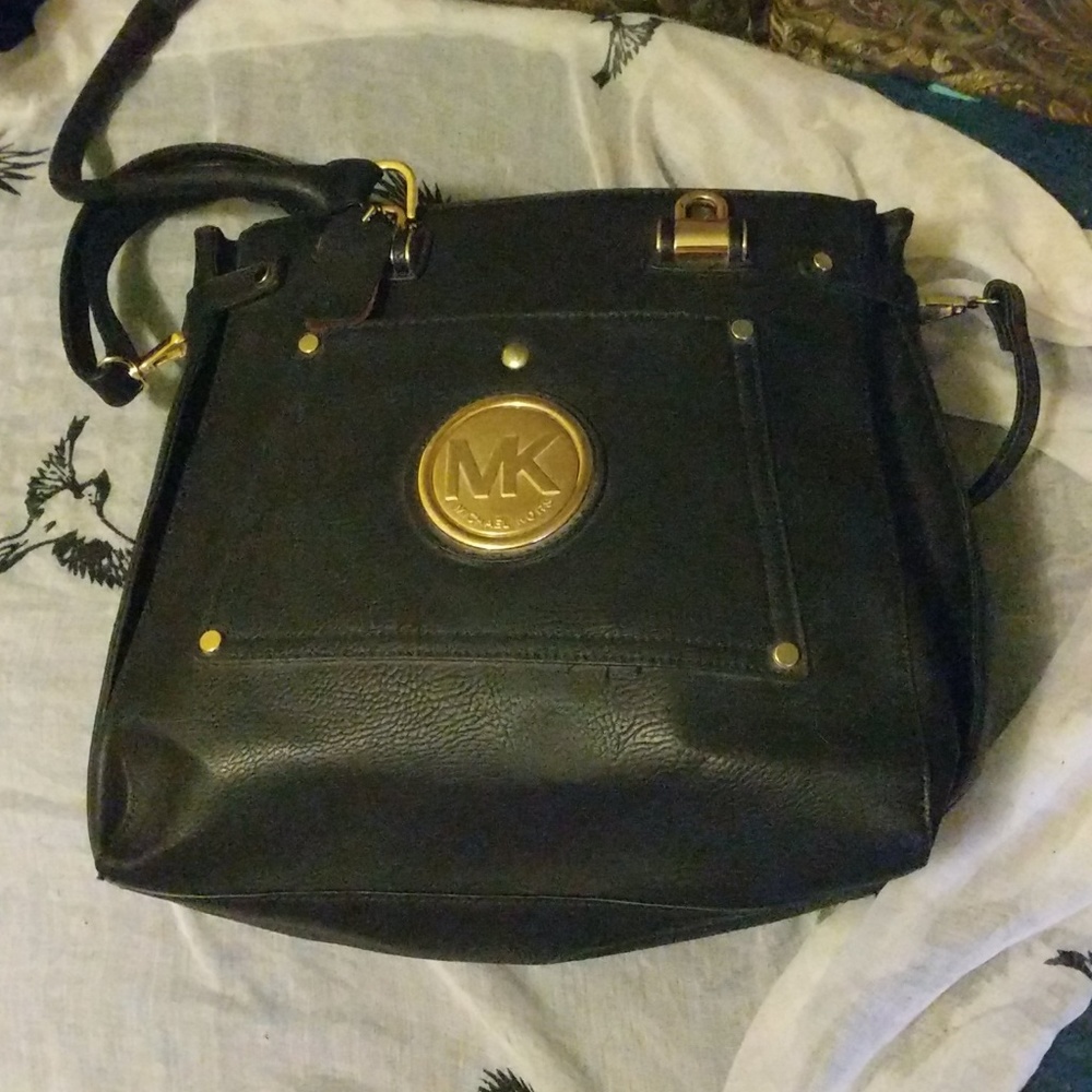 Michael Kors large black leather bag - Picture 1 of 7